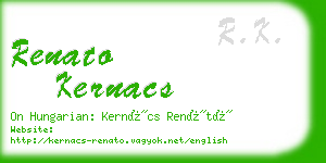 renato kernacs business card